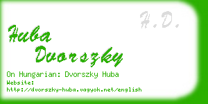 huba dvorszky business card